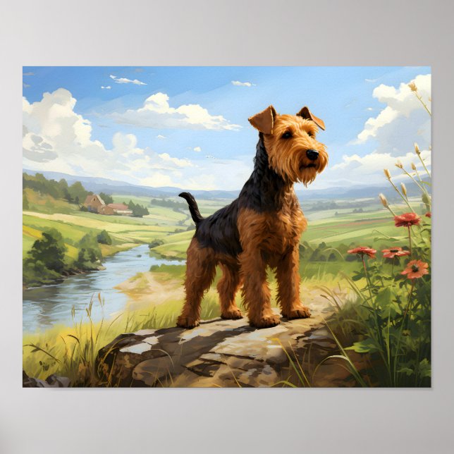 Poster Welsh Terrier No Olhar (Frente)