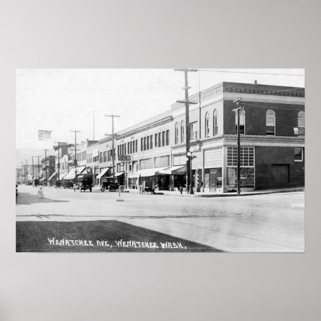 Poster Wenatchee, WashingtonView of Wenatchee Avenue (Frente)