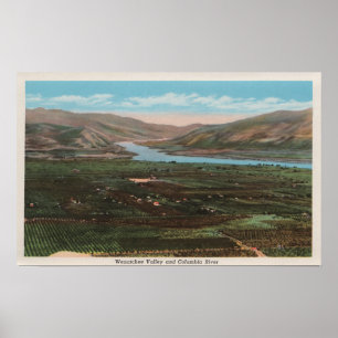 Pôster Wenatchee, WAView of Valley & Columbia River