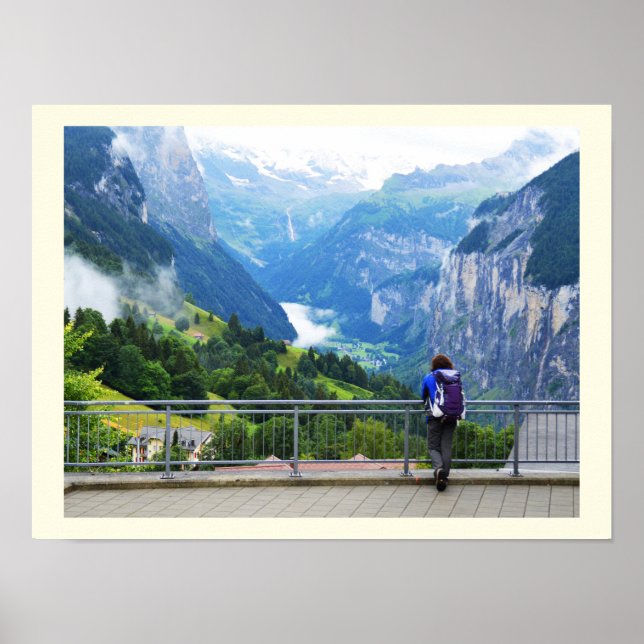 Pôster Wengen na Suíça (Frente)