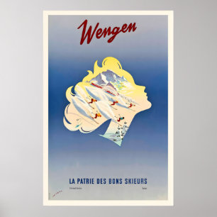 Poster Wengen Oberland Bernois Suíça Suisse Schweiz