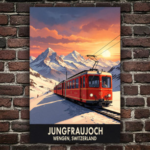 Poster Wengen, Suiça: Viagens vintage dos anos 60