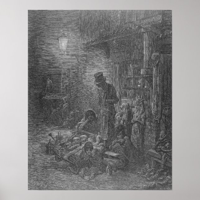 Pôster Wentworth Street, Whitechapel, de Londres (Frente)