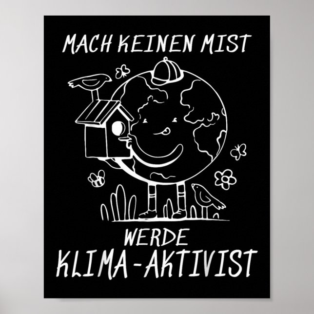 Poster Werde Klimaaktivist Clima do Aquecimento Global (Frente)