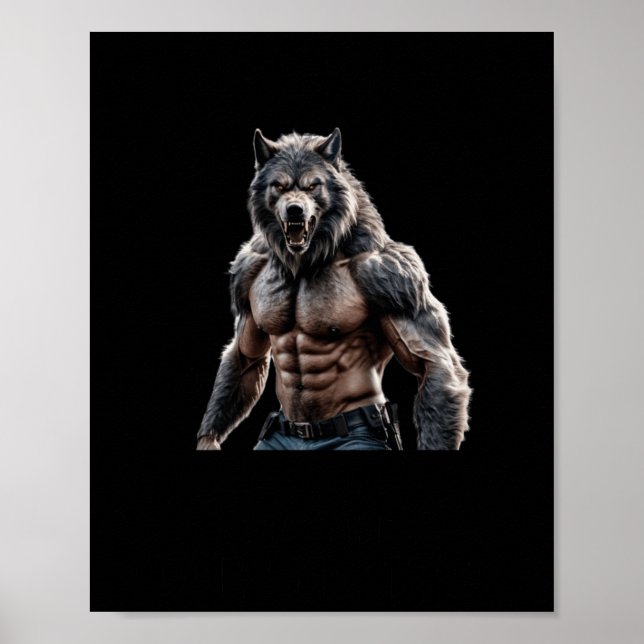 Poster Werewolf Prova Esse Tamanho Faz Vinheta (Frente)