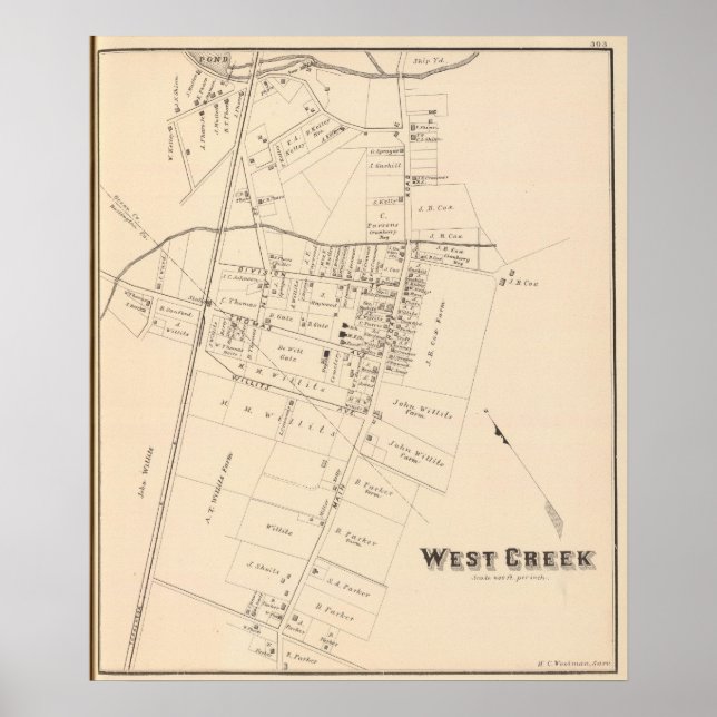 Poster West Creek, Nova Jersey (Frente)