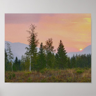 Poster West Glacier, Montana, Sunrise