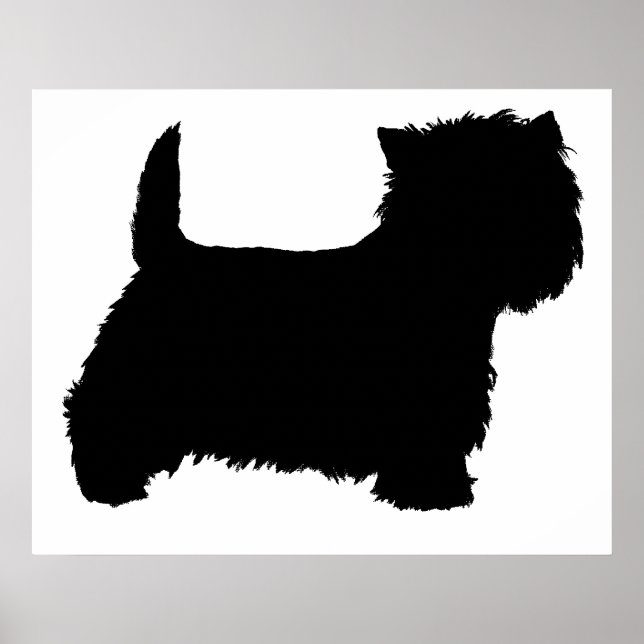Pôster West Highland White Terrier Silhouette (Frente)