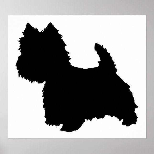 Poster West Highland White Terrier Silhouette (Frente)