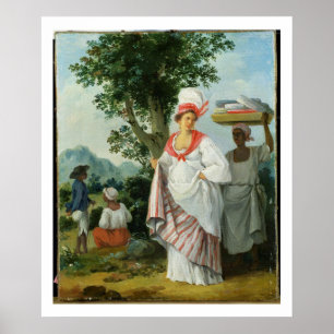 Pôster West Indian Creole Woman with her Black Servant, c
