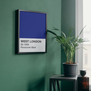 Pôster West London Pensioner Blue - Largura do Cheio