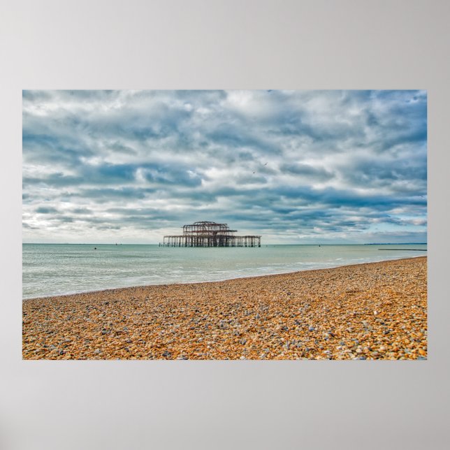 POSTER WEST PIER - BRIGHTON & HOVE, EAST SUSSEX (Frente)