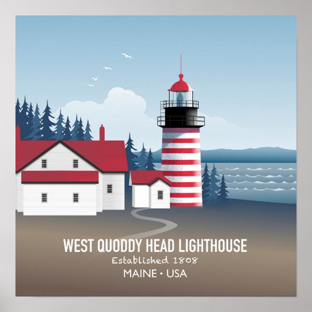 Poster West Quoddy Head Lighthouse (Frente)