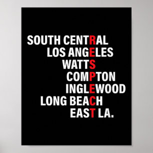 Poster West Side Respeito Los Angeles Watts Compton Long