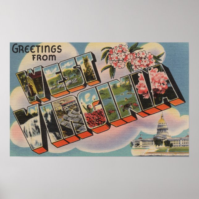 Poster West Virginia (Capital Building) (Frente)