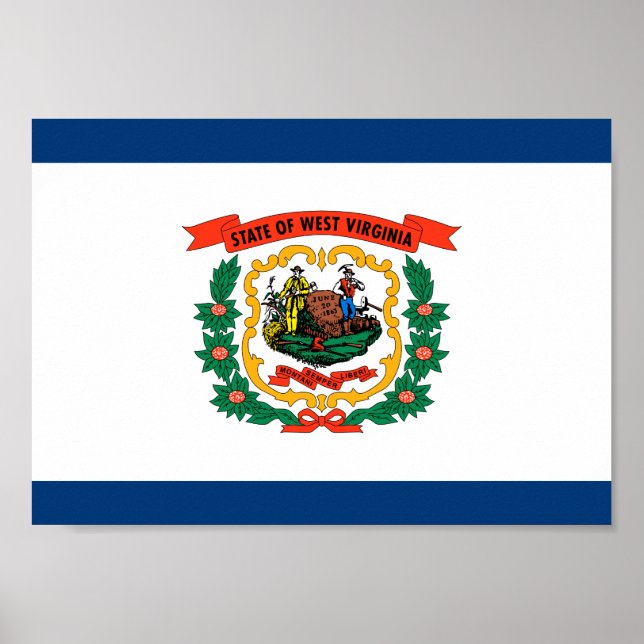 Pôster West Virginia Flag (Frente)
