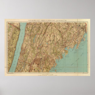 Pôster Westchester Co, linha de Yonkersstate