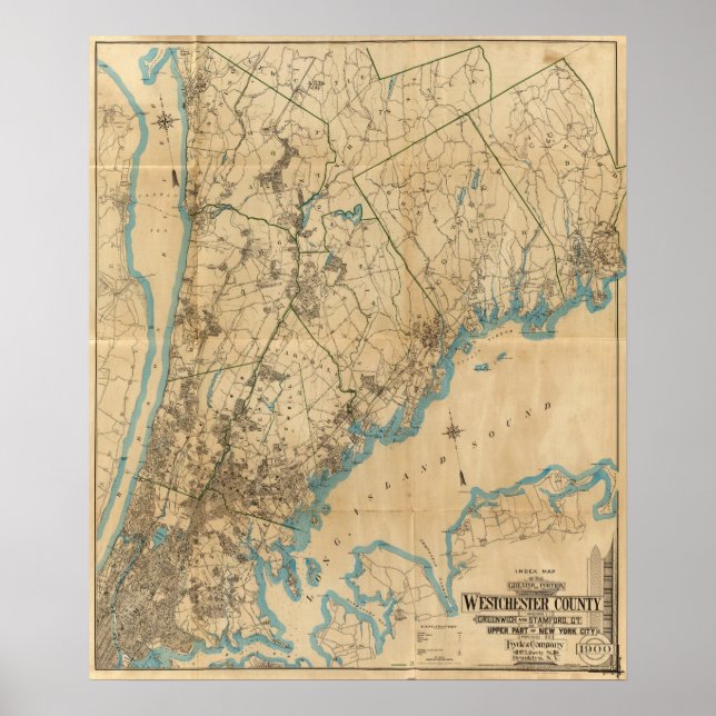 Pôster Westchester County, Nova Iorque 3 (Frente)