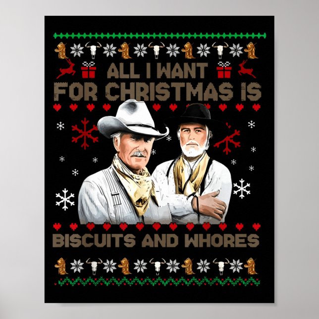 Poster Western Biscuits And S Christmas Quote  (Frente)