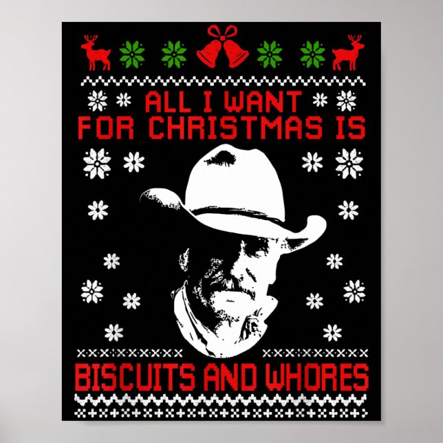 Poster Western Biscuits And S Christmas Quote  (Frente)