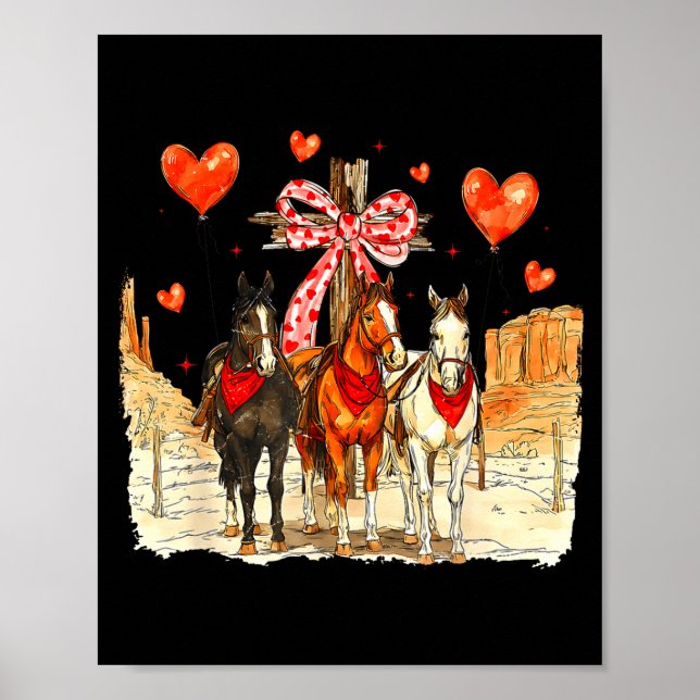 Poster Western Horse Valentine Funny Western Valentines D (Frente)