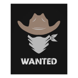 Pôster Western Outlaw Cowboy Wanted