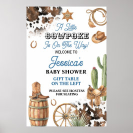 Poster Western Theme Boy Baby Shower