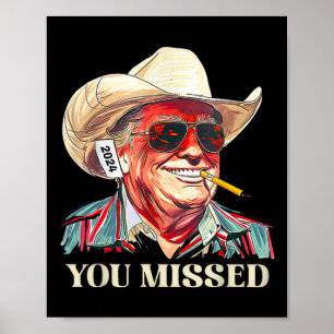 Poster _western Trump Cowboy Você Perdeu Bandeira America