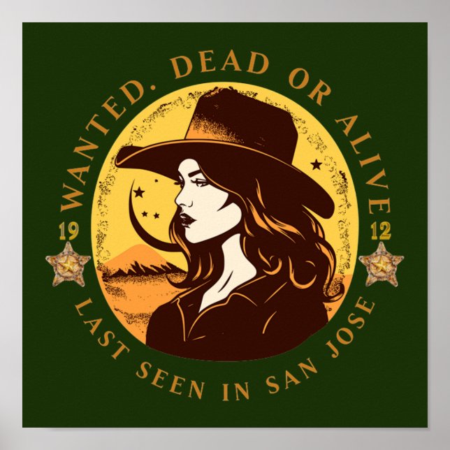 Poster Western Wwing Cowgirl (Frente)