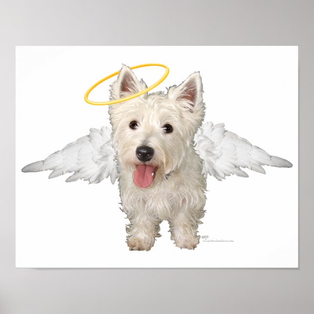 Pôster Westie Guardian Angels (Frente)