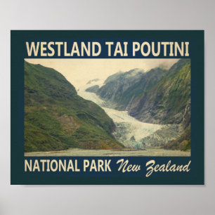 Poster Westland Tai Poutini National Park Nova Zelândia