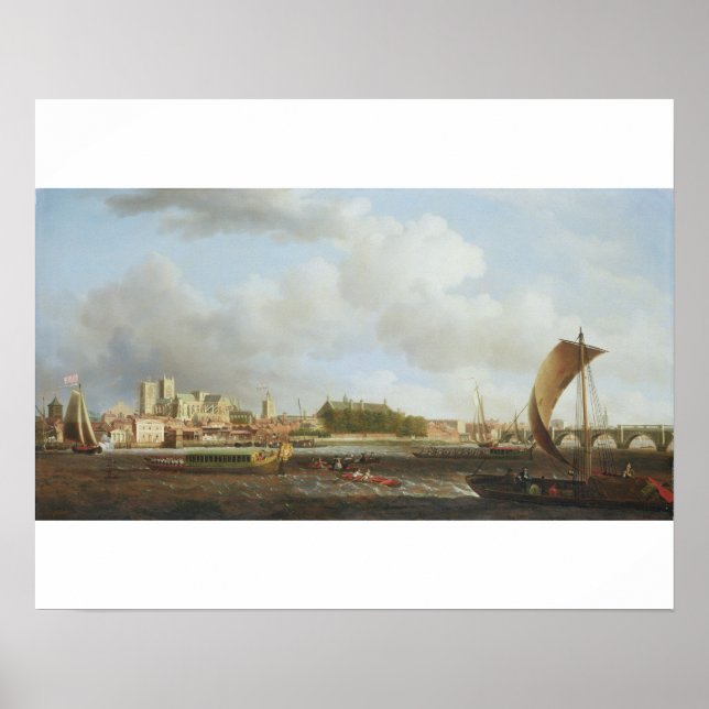 Poster Westminster de Lambeth, com a barca cerimonial (Frente)
