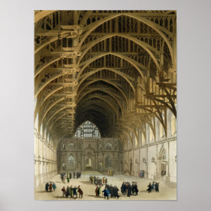 Pôster Westminster Hall, gravado pelo bar de J. Bluck