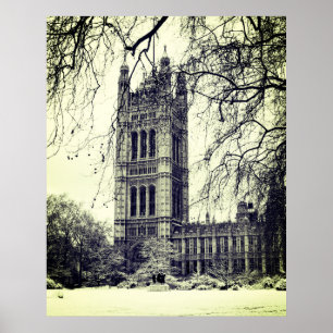 Poster Westminster, Parlamento, Winter London - Britânic