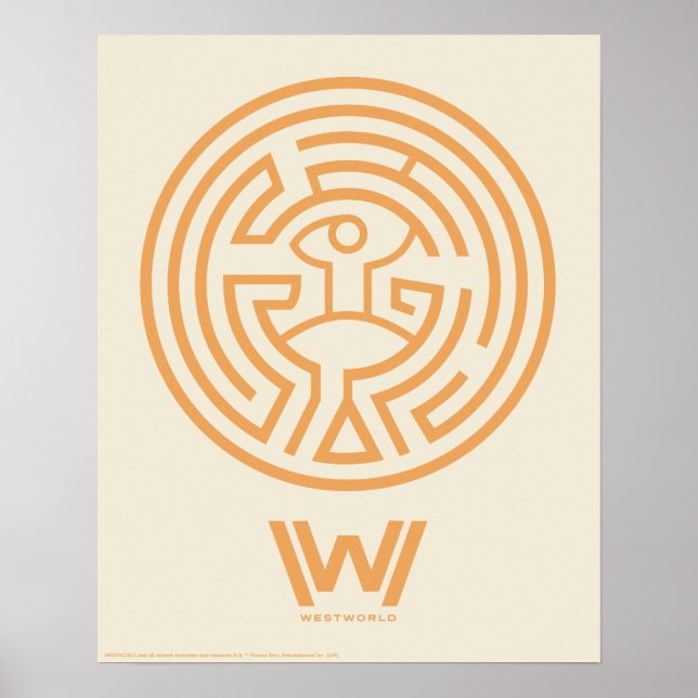 Poster Westworld | Símbolo Maze (Frente)