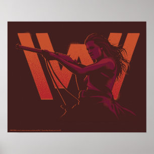 Poster Westworld   Wyatt com o rifle sobre o logotipo