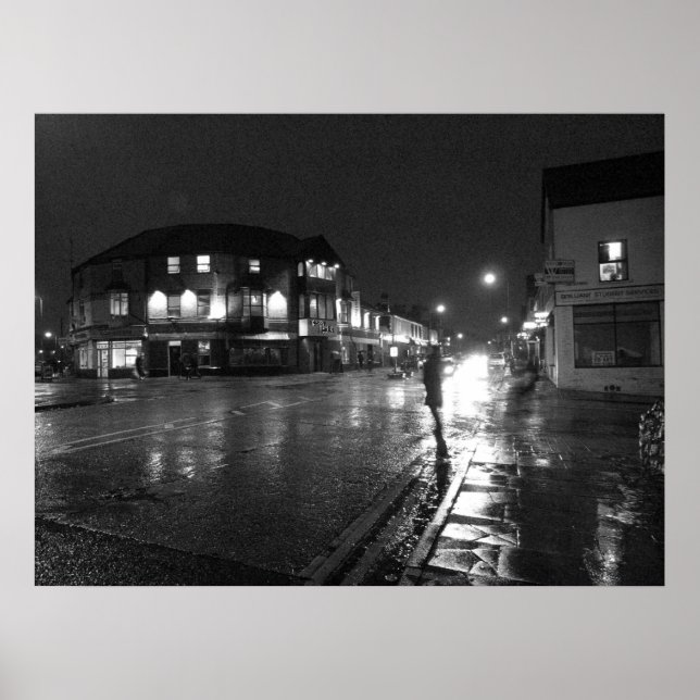 Pôster Wet Evening, Salisbury Road Cardiff (1) (Frente)