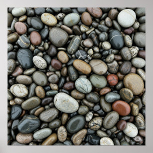 Poster Wet River Pebbles