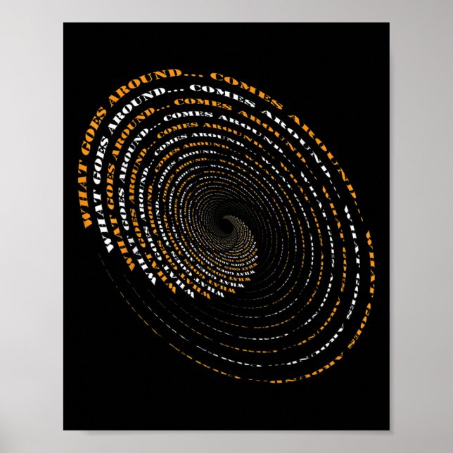 Poster What Goes Around Comes Around Motivational  (Frente)