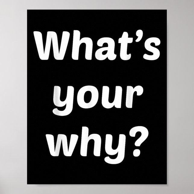 Poster What's Your Why Insring Motivational Entrepreneur  (Frente)