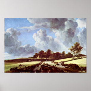 Pôster Wheat Fields By Ruisdael Jacob Isaaksz. Van