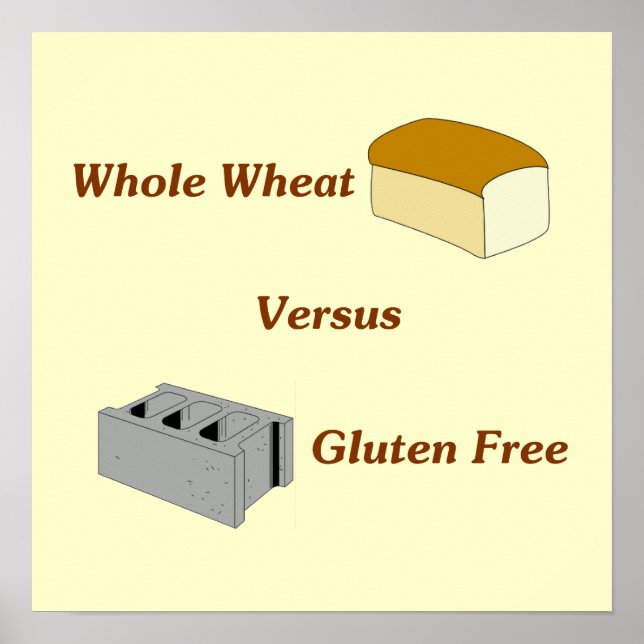 Poster Wheat Versus Gluten Free (Frente)