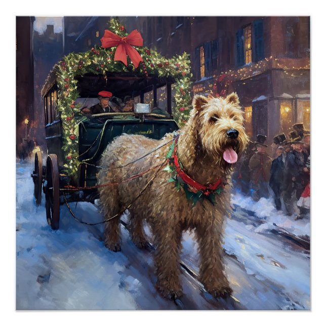 Pôster Wheaten Terrier Christmas Fesason (Frente)