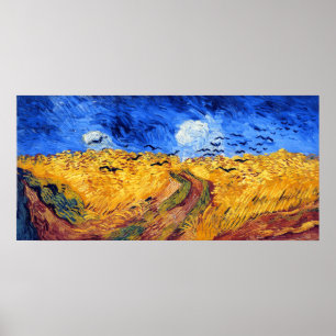 Poster Wheatfield com corvos, Van Gogh