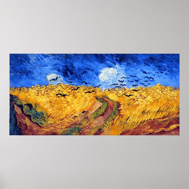 Poster Wheatfield com Crows, Van Gogh (Frente)