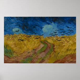 Poster Wheatfield com Crows Vincent van Gogh Small
