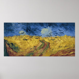 Pôster Wheatfield with Crows (F779) Van Gogh Fine Art
