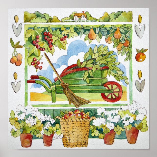 Poster Wheelbarrow - garden surround 2012 (Frente)