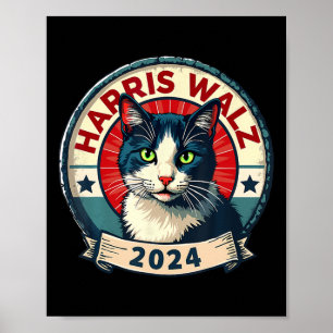 Poster Wheimer 2024 Engraçado Gato Eleição Kamala Harris