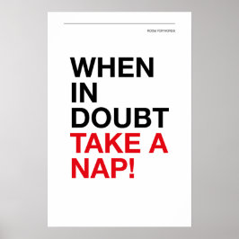 Poster WHEN IN DOUBT, TAKE A NAP – Cozy Wall Art